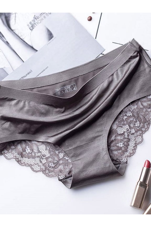 Sexy Lace Underwear for Women Frozen Silk Seamless Panties with Silky Tactile Touch