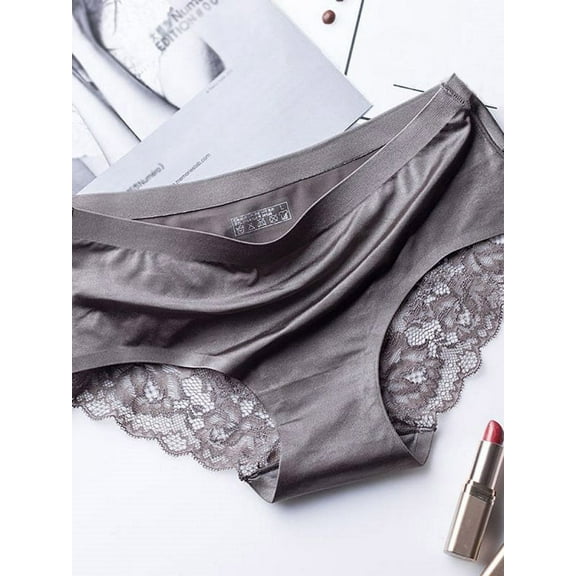 Sexy Lace Underwear for Women Frozen Silk Seamless Panties with Silky Tactile Touch