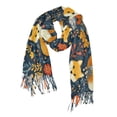 thumbnail image 5 of Women Winter Scarves Fashion Pashmina Shawl Wraps Long Blanket Scarf for Fall Spring Adorable Foxes with Flowers Leaves, 5 of 10