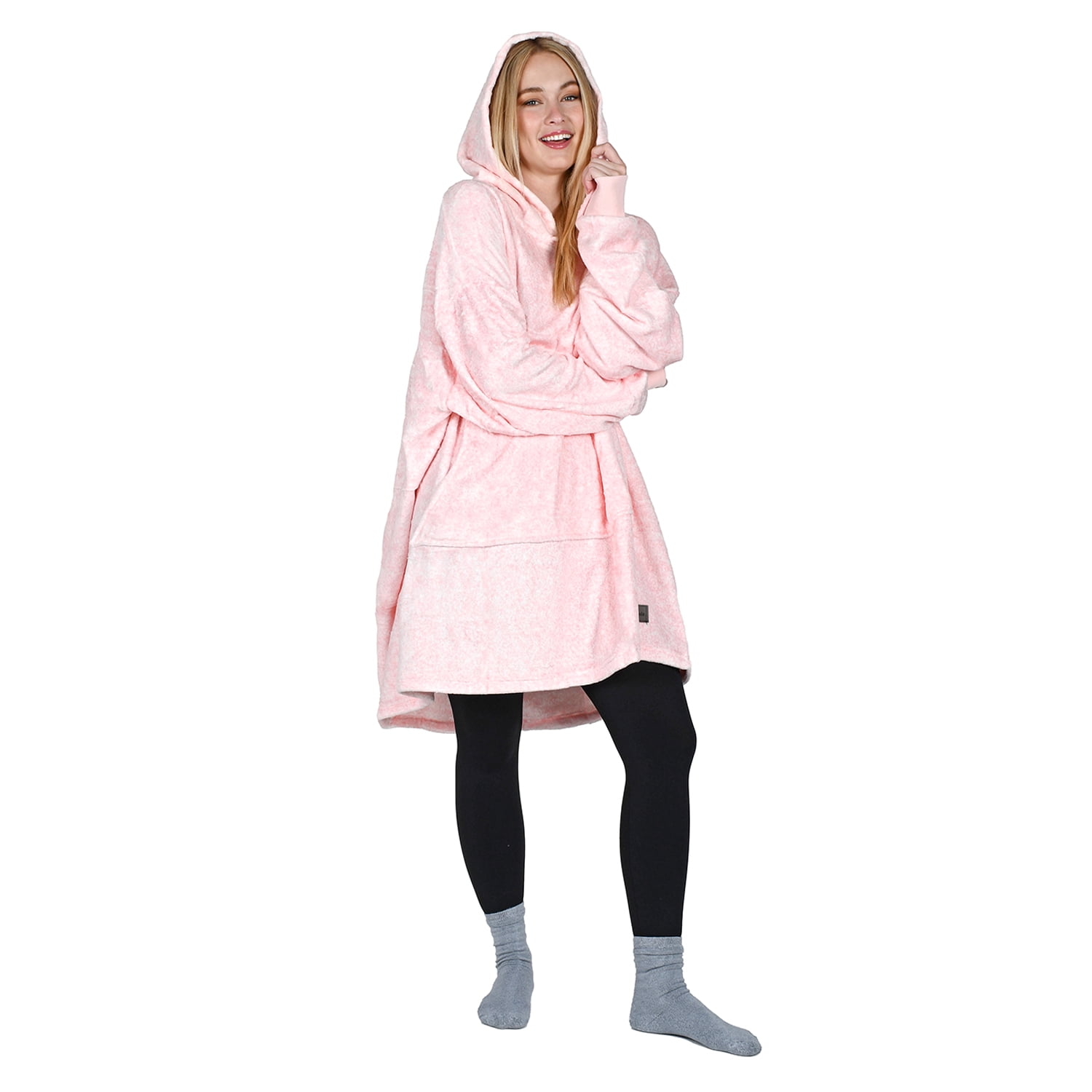 Catalonia Women's Hoodie Sweatshirt, Casual Long Sleeves Pullover Sweater with front Pocket, Blanket Hoodie Sweatshirt, Pinkash