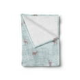 thumbnail image 2 of Deer Soft Flannel Fleece Blanket, Winter Forest Background with Reindeer Abstract Fir Tree Pattern Snowy Nature, Cozy Plush for Indoor and Outdoor Use, 50" x 60", Bluegrey Dried Rose, by Ambesonne, 2 of 5