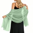 thumbnail image 4 of Shrysg Women's Flowing Chiffon Shawl Wrap Scarf Solid Color Casual Lightweight Cover-Up for Weddings Parties Daily Wear Camouflage, 4 of 7