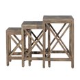 thumbnail image 5 of Hillsdale  Furniture Wilkerson Wood 3 Piece Nesting Table Set, Brown - 24H x 22W x 16D, 5 of 10