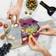 thumbnail image 4 of Cat Cutting Board, Geometrc Digital Color Robot Cat with Technologic Patterns Little Retro Art, Decorative Tempered Glass Cutting and Serving Board, Wine Bottle Shape, Pink Fuchsia, by Ambesonne, 4 of 5