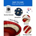 thumbnail image 3 of Independence Day Retro USA Flag Fitted Round Tablecloths Elastic Edged Table Covers 55"-60",Patriotic Star and Stripe Waterproof Dining Room Table Cloth for Kitchen Holiday Party Tables Decor, 3 of 6