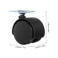 thumbnail image 2 of GAXIRE 12Pcs Flexible Mobility Wheels For Rolling Cart Black Nylon Ideal For General Use, 2 of 6