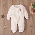 thumbnail image 2 of Uccdo Baby Girls Boys Romper Outfits Christmas Cute Deer Warm Fleece Bodysuit Xmas Clothes 0-12M, 2 of 8