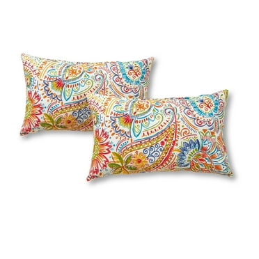 Jamboree Paisley 19 x 12 in. Outdoor Rectangle Throw Pillow (Set of 2) by Greendale Home Fashions