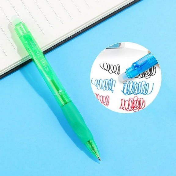 Erasable Gel Pens, 12 Colors Retractable Erasable Pens Clicker, with 0.5mm Stainless Steel Nib, Eraser Top, Thermo Sensitive Gel Ink, Assorted Color Inks for Drawing Writing Planner