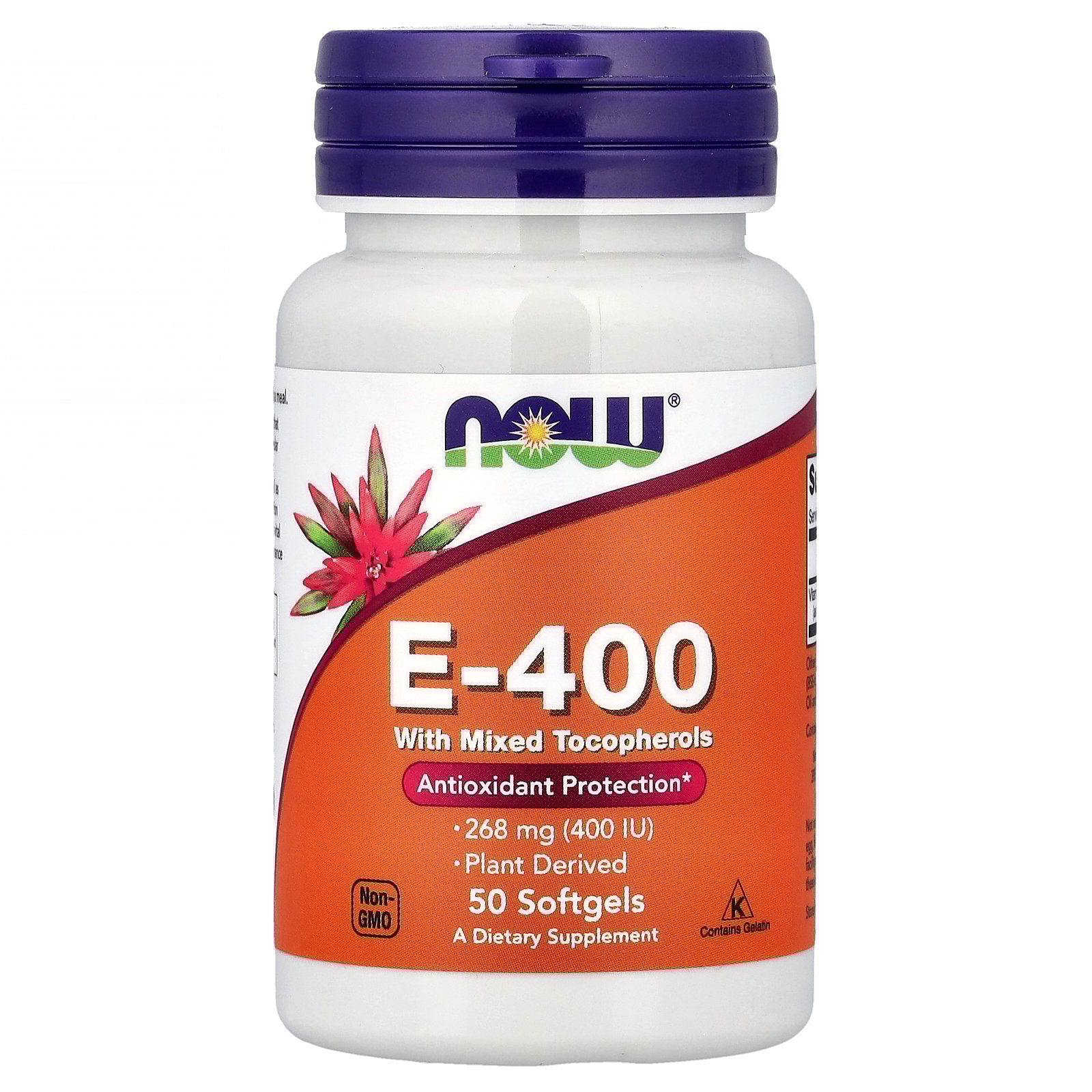 NOW Foods E-400, 268 mg (400 IU), 50 Softgels