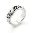 thumbnail image 2 of Men's Wavy Band Thick 6mm Celtic Knot Sterling Silver Wedding Ring, 2 of 2