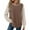 23#Brown, variant on Shirts for Women Waffle Knit Contrast Long Sleeve Shirts Dressy Tunics Casual Crewneck T Shirts Green S