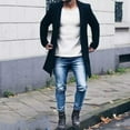 thumbnail image 4 of TheFound Men Wool Coat Winter Trench Coat Outwear Overcoat Long Sleeve Button Up Jacket, 4 of 8