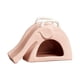 thumbnail image 1 of Casita de cerámica para hámsteres con rampa deslizante para pequeñas mascotas como jerbos. Rosa, 1 of 8