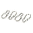 thumbnail image 4 of 6mm Thickness Screw Lockable Carabiner Hook Clip Keychain 4pcs, 4 of 4