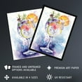 thumbnail image 2 of Artery8 Sloe Gin Tonic Fruit Cocktail Modern Watercolour Kitchen Artwork Framed Wall Art Print A4, 2 of 5