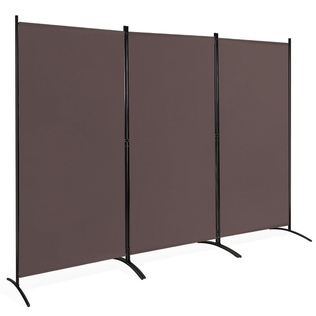 Costway 3-Panel Room Divider Folding Privacy Partition Screen for Office Room Brown