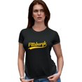 thumbnail image 1 of Go All Out City Of Pittsburgh Pennsylvania Pride Fashion Script Deluxe Soft T-Shirt Mens/Women, 1 of 4