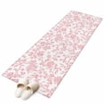 thumbnail image 2 of 2'x6' Rug Runners for Hallways Kitchen, Coral Red Flower Non Slip Entryway Beside Floor Carpet Runner, Vintage Farmhouse Boho Leaf Spring Washable Laundry Room Bedroom Throw Rugs Mat for Family Pet, 2 of 8