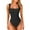Black-01, variant on Ugoldhm Women's Square Neck Bodysuit - Built-in Bra Sleeveless Slim Fit Basic Shapewear Undershirt