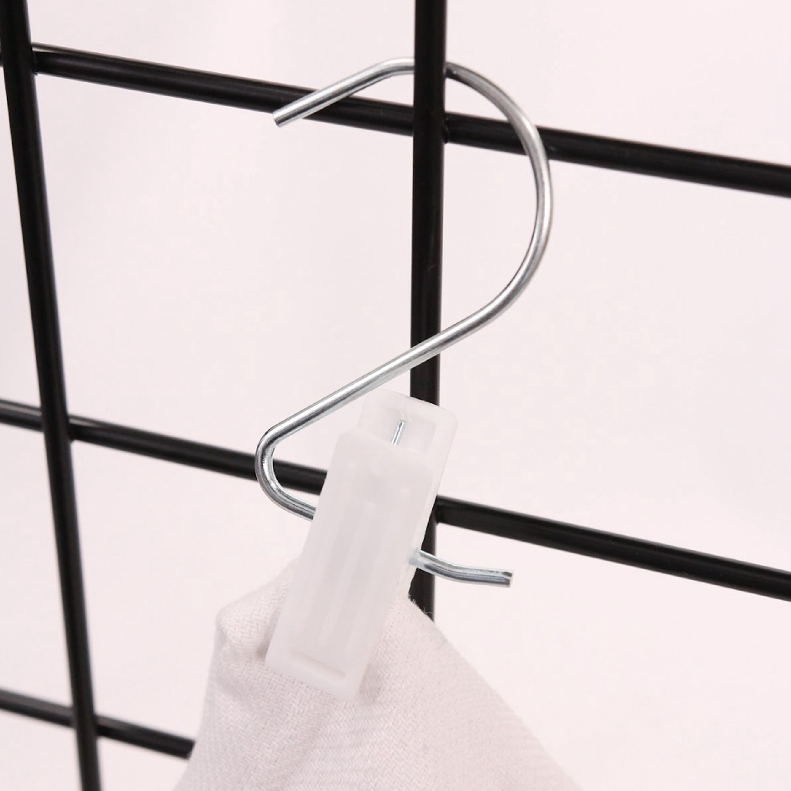 Hanger Clips with Silver Hook - Pack of 50 - Durable Boot Hangers for Closet with Silver Hook - Single Clip Hangers for Boots  Secure Hanging Clips Hook for Organized  Multifunctional Storage