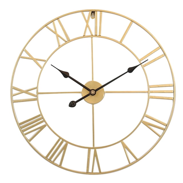 Reloj de pared de estilo europeo simple sala de estar reloj de hierro mudo Reloj de pared digital creativo reloj decorativo reloj transfronterizo