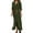 Green, variant on Womens Maxi Dresses Solid Color V Neck Loose Stretch Fashion Long Sleeve Flowy Dress Comfort Wedding Guest Swing Dress Navy M