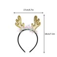 thumbnail image 2 of FFENYAN Christmas Party Decorations Christmas Antler Headdress Headband Christmas Gold Big Antler Headband Headband Decorative Props, 2 of 5