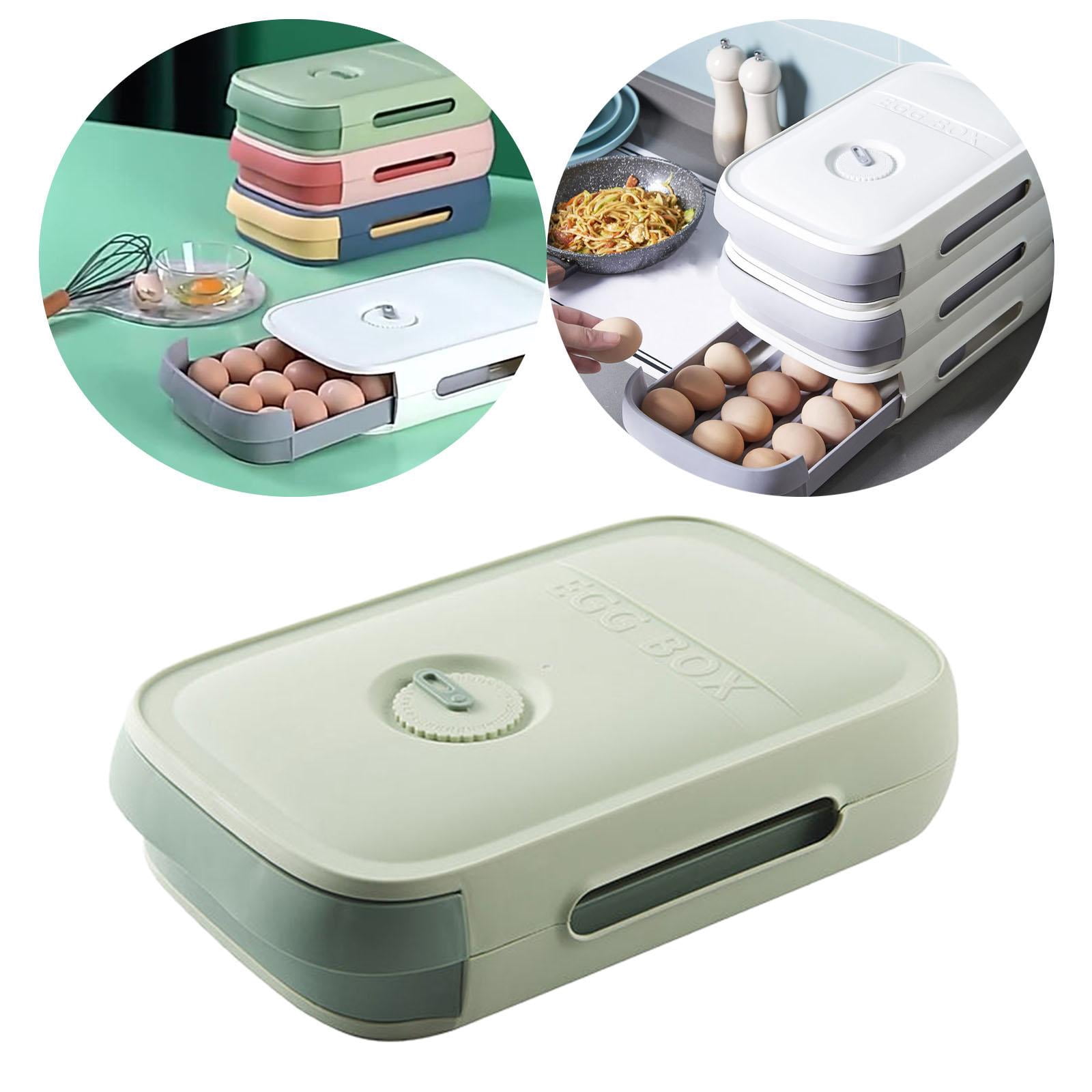 Axioma 2x Egg Storage Box Refrigerator Stackable Organizer Fresh for Household