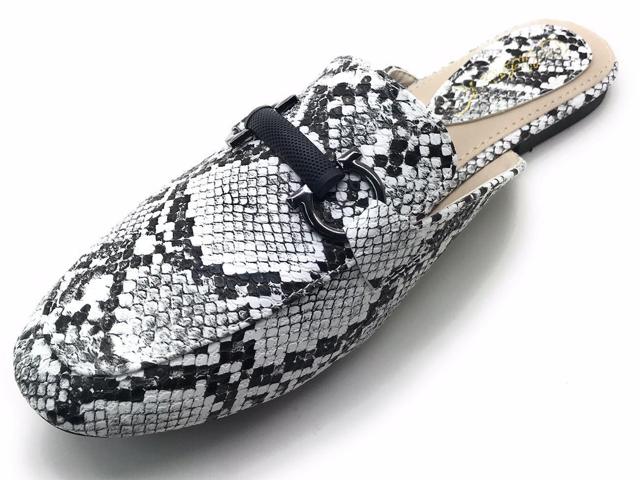 Victoria K Snake Skin Slip On Mules (Women)