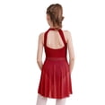 thumbnail image 2 of inhzoy Robe de Danse Lyrique Sans Manches Dos Nu Brillant avec Tutu Bourgogne 14, 2 of 7