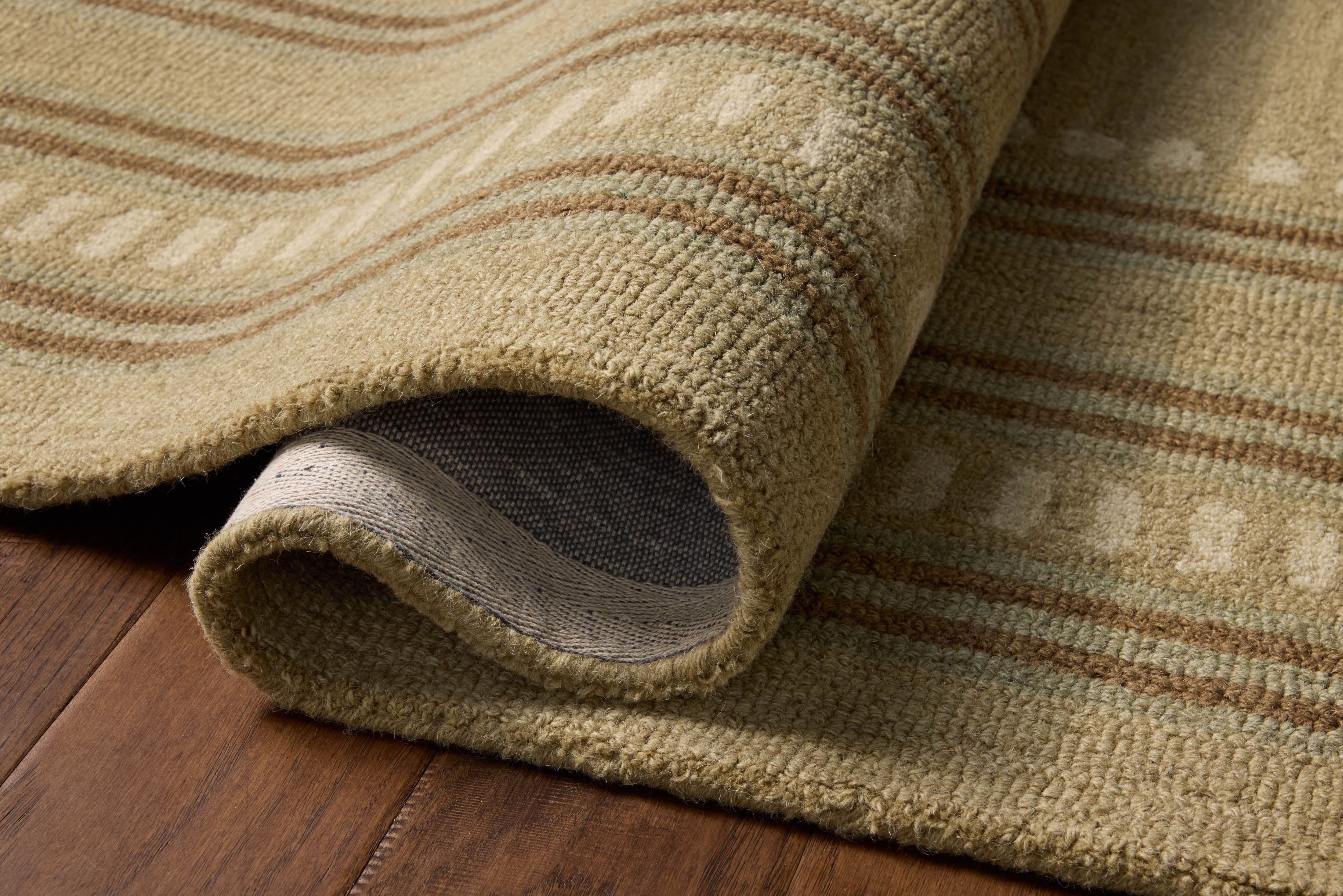 Chris Loves Julia x Loloi Alfie Green / Natural 18" x 18" Sample Rug