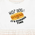 thumbnail image 4 of Inktastic Hot Dog It's Summer Time Cute, Smiling Hot Dog Girls Baby Dress, 4 of 5