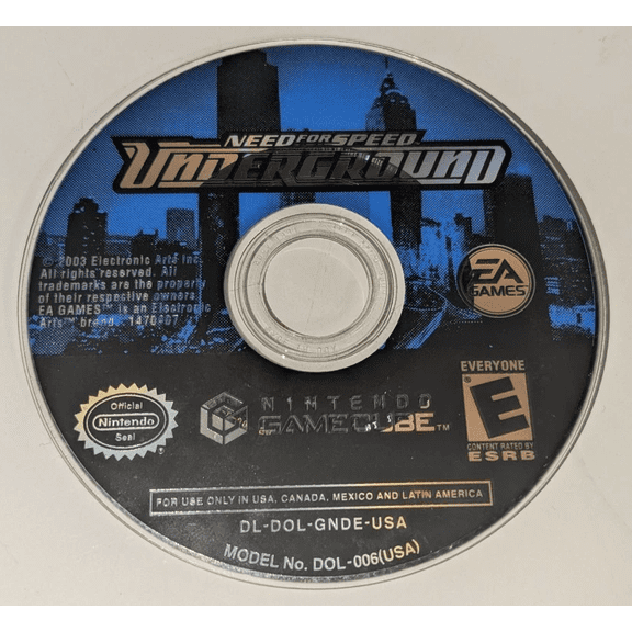 Pre-Owned Need for Speed Underground - Disc Only - Black Label - Tested - Nintendo Gamecube