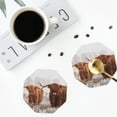 thumbnail image 5 of Pofeuu Yak Print Leather Coasters Set of 6, Round Cups Mugs Mat Pad for Home Kitchen Heat Resistant Drink Coasters,Octagon, 5 of 7
