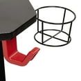 thumbnail image 5 of Seville Classics airLIFT Computer Writing Study Desk, Black and Red, 47" Carbon Fiber Z Frame, 5 of 13