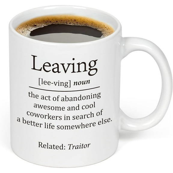 Maustic Farewell Mug - Funny Leaving Gift for Coworkers, Perfect for New Jobs, Retirements - 11 Oz