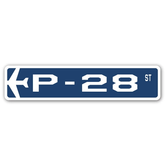 P-28 Street Sign Air Force Aircraft Military | Indoor/Outdoor | 18" Wide