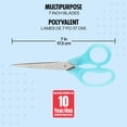 thumbnail image 3 of Hilroy Stainless Steel 8-Inch Scissors, Multipurpose Scissors, Blue Comfort Handles, 2-Pack, 3 of 6