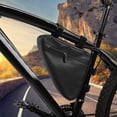 thumbnail image 4 of Bolsa para bicicleta de nailon resistente al desgarro, triangular, para el frente, para el cuadro de la bicicleta, para teléfono móvil, color negro, 4 of 13