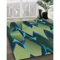 thumbnail image 3 of Ahgly Company Machine Washable Indoor Square Transitional Deep-Sea Blue Area Rugs, 6' Square, 3 of 7