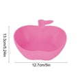 thumbnail image 3 of Juego de cuencos para niños pequeños con forma de manzana - Paquete de 4 cuencos de plástico para aperitivos, ideales para fiestas, postres y fruteros - 13,3 x 11,4 cm. Aptos para lavavajillas., 3 of 8
