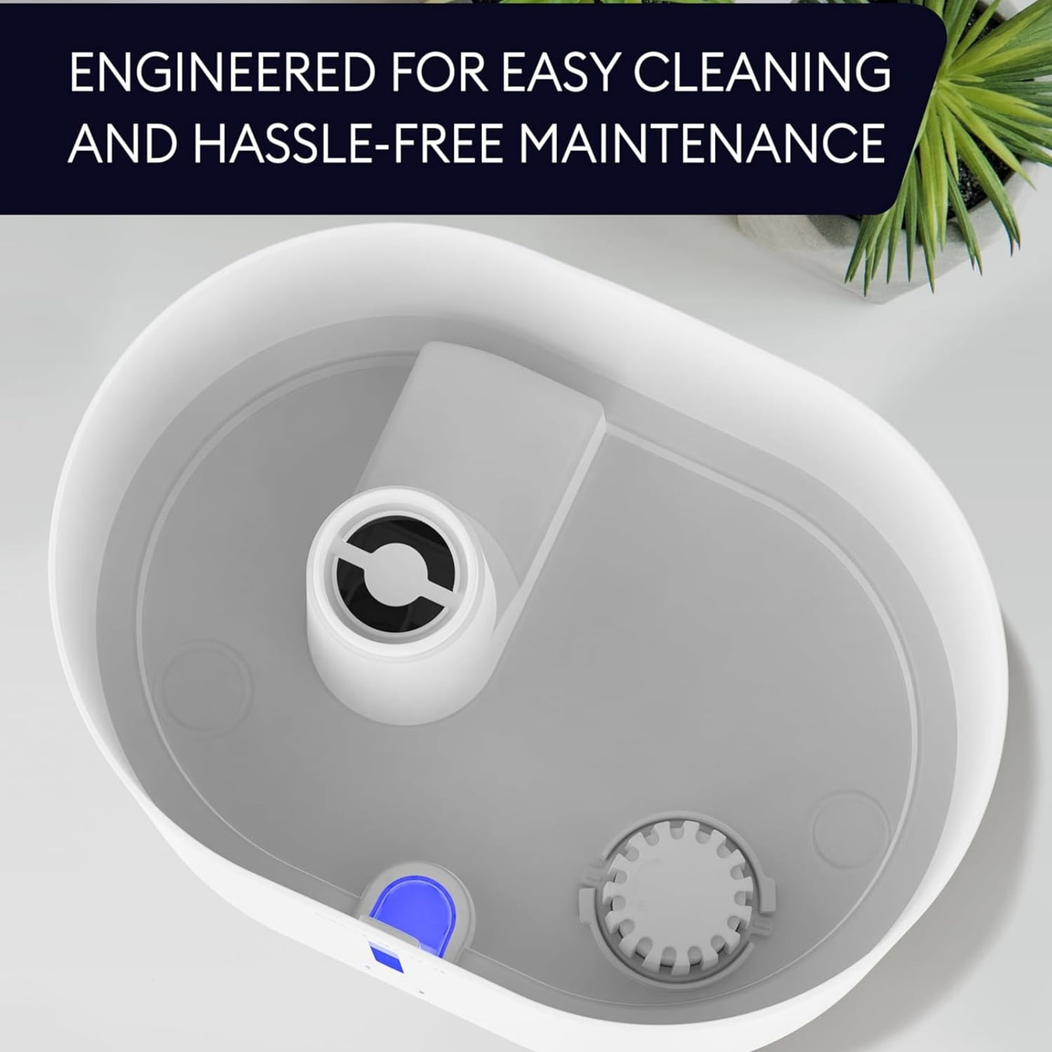 Ultrasonic Cool Mist Humidifier for Bedroom, Large Rooms, Home, 4L - Easy Fill & Clean Humidifier for Plants w/Auto Shut-off, 40H Runtime - Quiet, Top Fill Air Humidifier