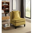 thumbnail image 2 of HomeRoots Furniture Accent Chair in Yellow - Velvet, Plywood, Foam Yellow (286189), 2 of 2