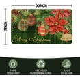 thumbnail image 3 of Christmas Door Mat Outdoor for Front Door Decorations,Buffalo Plaid Poinsettia Merry Christmas Doormat,Winter Christmas Holiday Welcome Floor Mat Rug Entryway for Front Porch Farmhouse Decor,30" x 17", 3 of 6