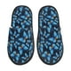 thumbnail image 1 of Fotbe Blue Butterfly Pantuflas Peludas para Mujer con Estampado, Zapatillas de Peluche, Zapatos de Invierno para Casa, Uso Interior y Exterior-Medium, 1 of 8
