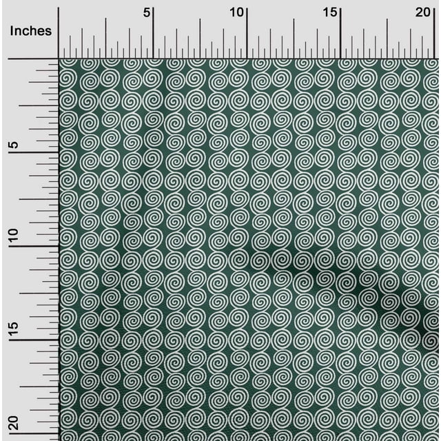 oneOone Silk Tabby Fabric Spiral Block Printed Craft Fabric BTY 42 Inch Wide