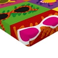 thumbnail image 2 of Ambesonne Fun Fitted Sheet, Colorful Pop Sunglasses, Twin Size, Multicolor, 2 of 3