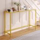 thumbnail image 1 of Simple Hogar Credenza Recibidor, Mesa Recibidor Entrada de 120CM, Mesa Consola con Estructura de Metal, Mesas de Recibidor Adecuada para Entradas, Salones, Oro, 1 of 7