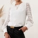 thumbnail image 5 of Moda mujer cuello redondo ahueca hacia fuera la camiseta de manga larga otoño blusa sólida Tops Fridja hkj112, 5 of 7